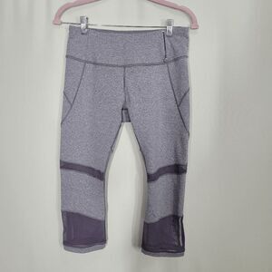 CALIA by Carrie Underwood Purple Filament Capri Pants Cadet Heather Medium
